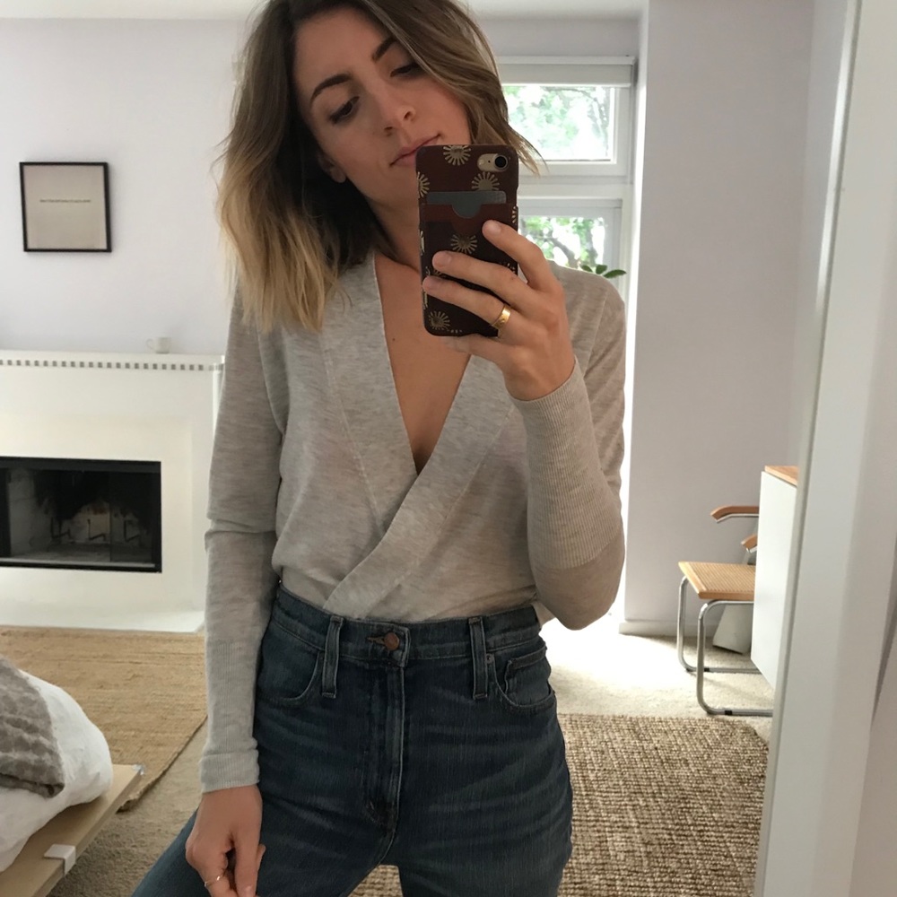 Zara wrap front knit -size small